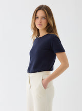 EXTRAFINE DOUBLE LAYER CASHMERE CREWNECK