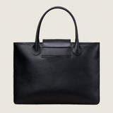 Back view of the Alessia Large Tote in black nappa leather