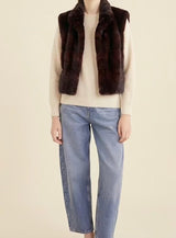 MINK VEST WITH CASHMERE KNIT BACKSIDE