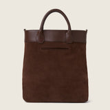 Back view of the Gisele Large Shopper in brown suede