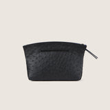 Back view of the Taylor Mini Clutch in black ostrich