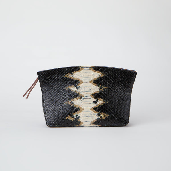 Taylor Clutch Embossed Python