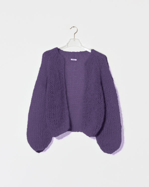 Mohair Puffy Sleeve Small Cardigan