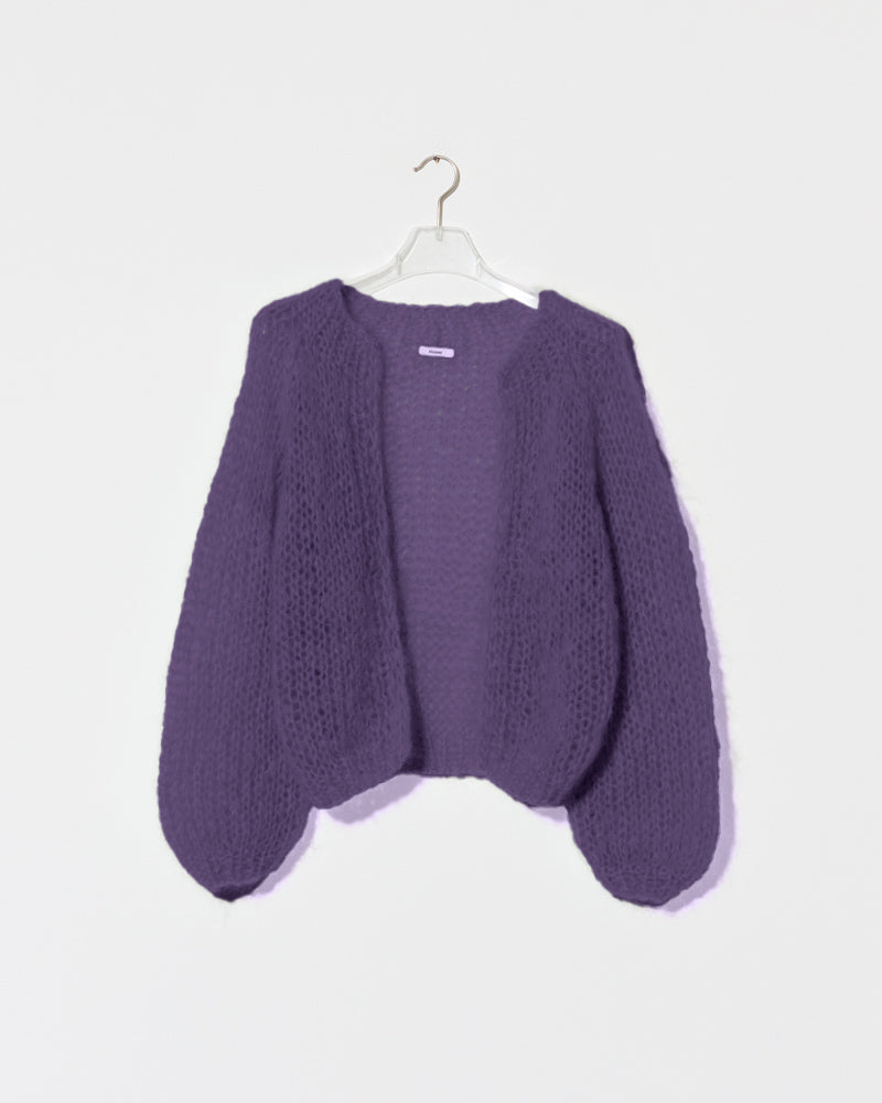 Mohair Puffy Sleeve Small Cardigan