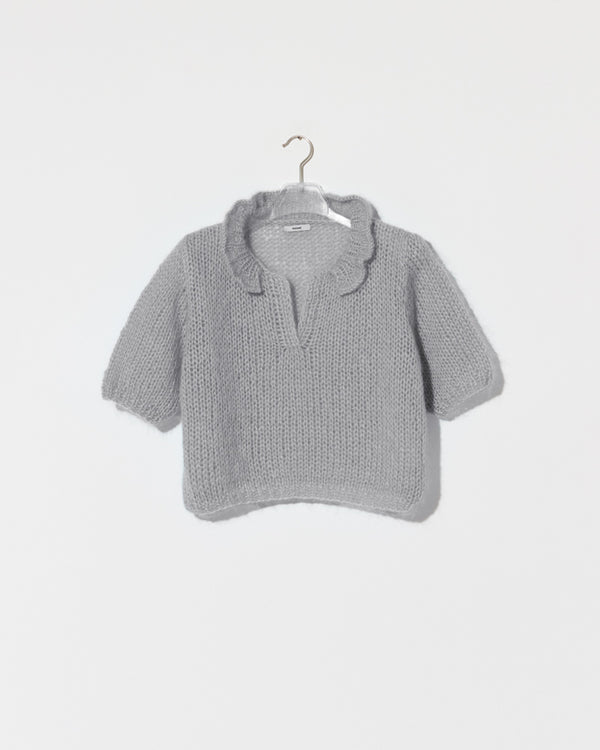 Mohair Short Sleeve Polo Shirt