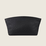 Front view of the Blake Large Clutch in black ostrich
