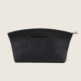 Back view of the Blake Large Clutch in black ostrich