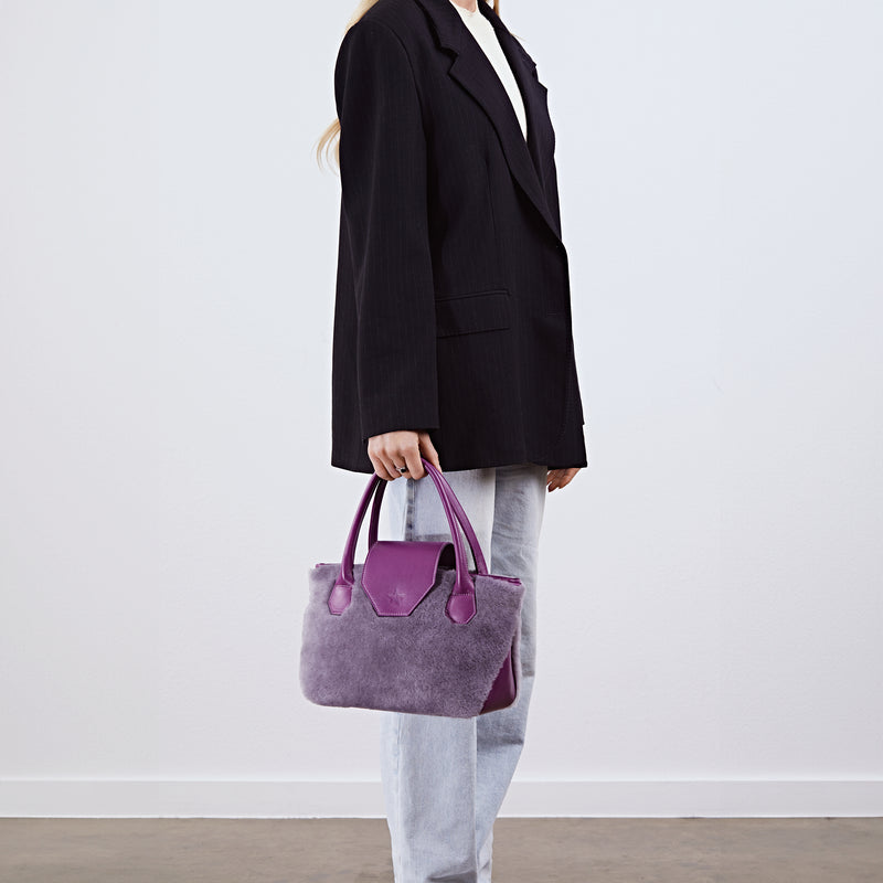 LUCILLE MINI MAUVE SHEARLING