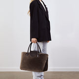 ALESSIA LARGE BROWN SHEARLING