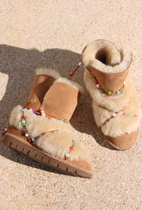 LEO RAINBOW BEADS Shearling Boots