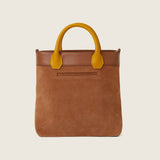 Back view of the Kelly Medium Shopper in tan suede