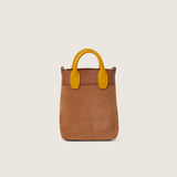 Back view of the Lola Mini Shopper in tan suede