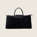 Back view of the Maverick Weekender in black suede