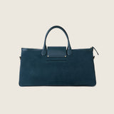 Back view of the Maverick Weekender in bottle green suede