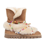 LEO RAINBOW BEADS Shearling Boots