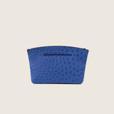 Back view of the Taylor Mini Clutch in blue ostrich