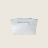 Back view of the Taylor Mini Clutch in white ostrich