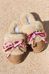CARRIE PINK SHEARLING MULE