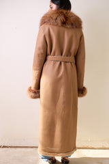 Paige Shearling  Long Coat with Fox collar & cuffs
