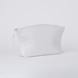 Blake  Oversized White Ostrich Clutch