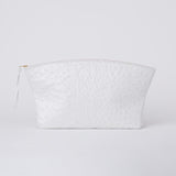 Blake  Oversized White Ostrich Clutch