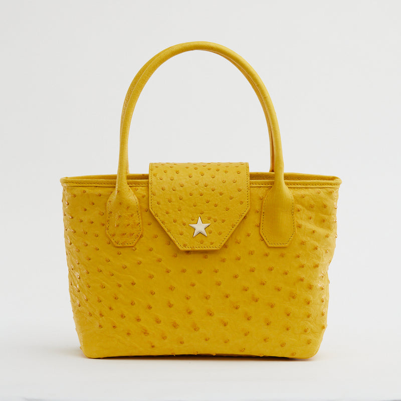 Lucille Mini Yellow Ostrich