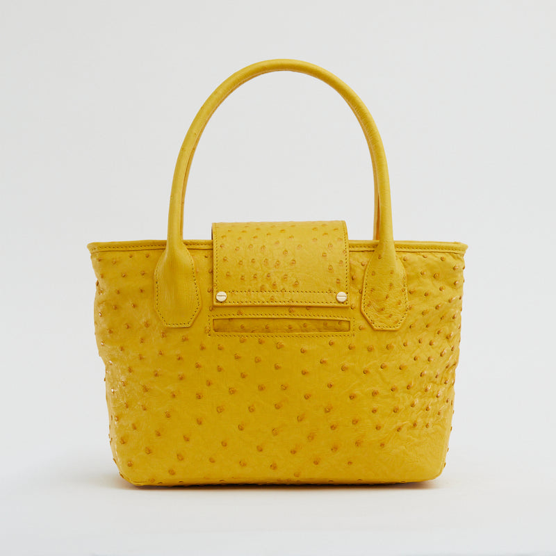 Lucille Mini Yellow Ostrich