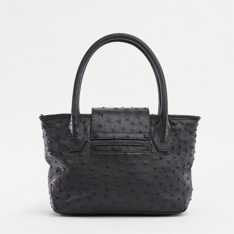 Lucille Mini Black Ostrich