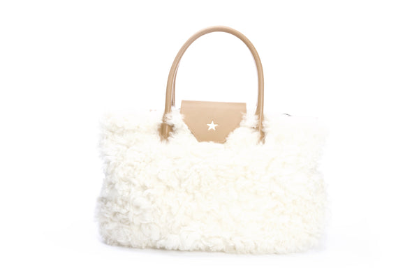 Natalie Medium White Shearling