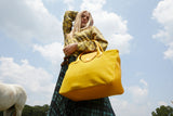 Alessia Large Yellow Suede