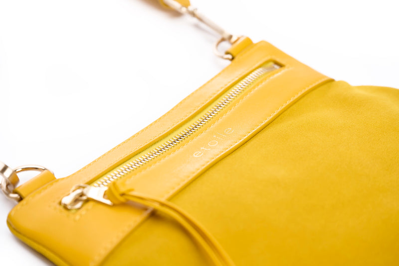 Alessia Large Yellow Suede