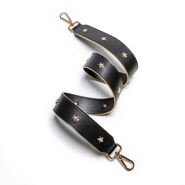 Star Studded Black Shoulder Strap