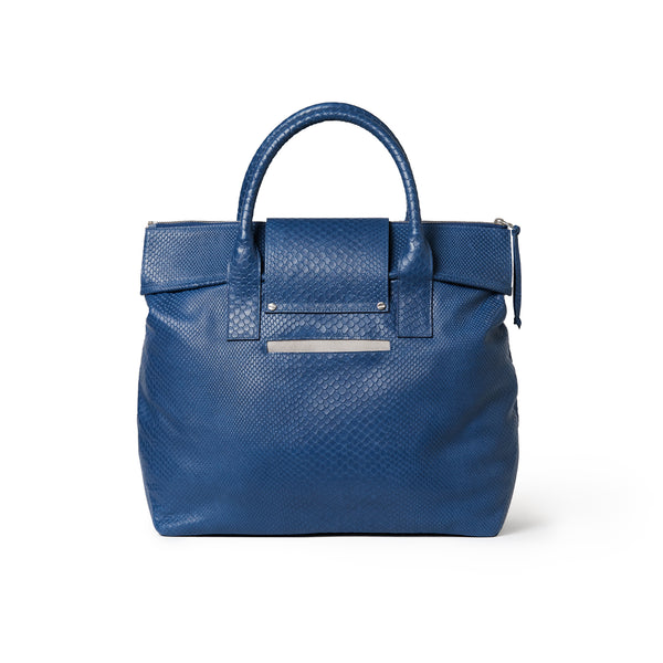 Rachel Medium Tote Embossed Navy Blue/Silver BOA