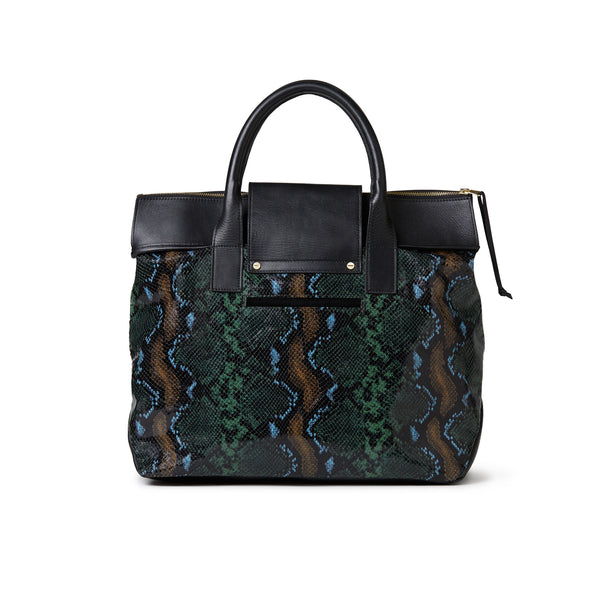 Natalie Medium Embossed Python