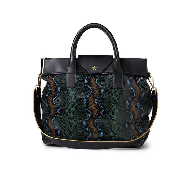 Natalie Medium Embossed Python