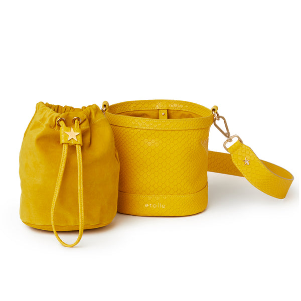 Natalie Yellow Bucket Bag